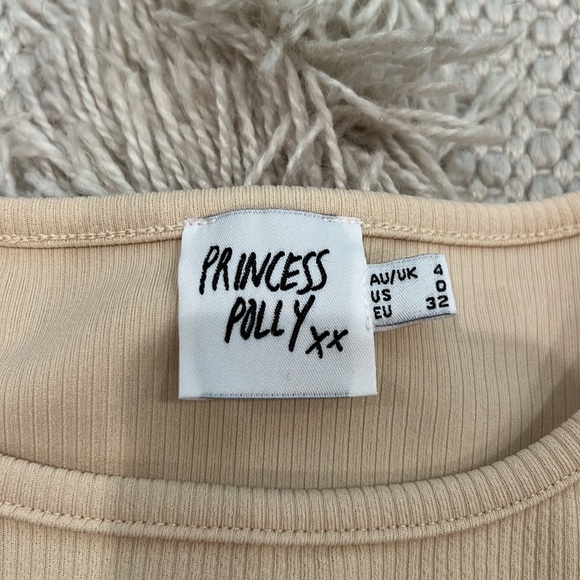 Princess Polly beige tank top size 0 - Picture 3 of 3
